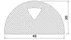 25255/EPDM65 D-Profil
