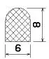25315/mikroporöses EPDM-D-Profil