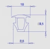 10/7,5 × 8,5 mm, PVC/TPE 61, schwarz