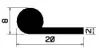 2090/EPDM-P-Profil mit Rillen
