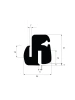 Profil 31 x 24 mm, PVC 65, schwarz