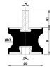 30/24 × 30 mm Silentblock, Typ BT