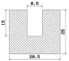 25085/PVC65 U-Profil, schwarz