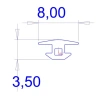 8 × 3,5 mm, TPE 55, schwarz, Auflage-