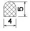 25441/EPDM65 D-Profil