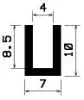 1688/TPE65, U-Profil, schwarz