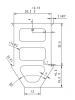 49 x 32,2 mm, PVC 70, schwarz, Profil mit 28-mm-Nut, 