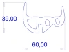 60 x 39 mm, PVC 65, schwarz