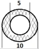 10 x 5 mm, mikroporöses EPDM 650, schwarz – Schlauch