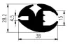 38x28/15x4,5 EPDM 65 – mit Klemm-Vorrichtung