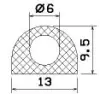 25120/EPDM65 D-Profil