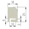 25 x 16 x 10 mm Silikon 60