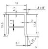 19,5/21 × 18/21 × 500 mm, PVC 70, schwarz, Nut 18 mm