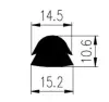 15,2/14,5 × 10,6 mm EPDM70 – Fugenabdeck-