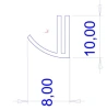 10 x 8 mm, PVC65, weiß