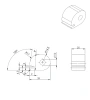 39 x 29,5 x 25 mm, TPE 50, schwarz, 350-002-909