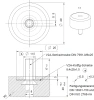 40 x 20 mm D / Typ 4 – mit Konus, Zeichnung (0320-06-166-4, 0032006166N)